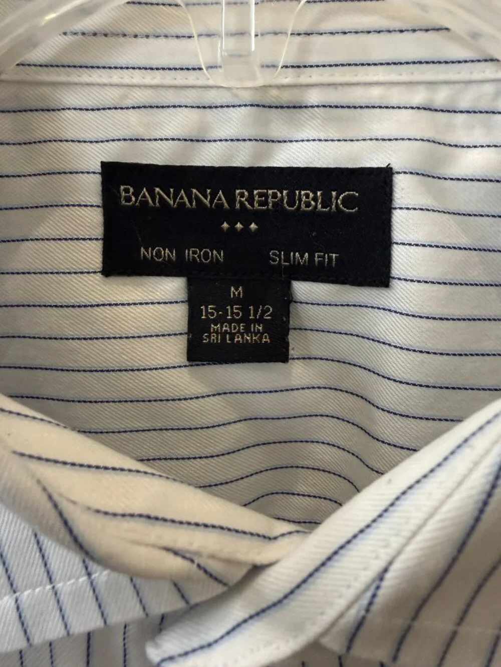 Banana Republic Mens M 15-15.5 Slim Fit Long Sleeve Button Down